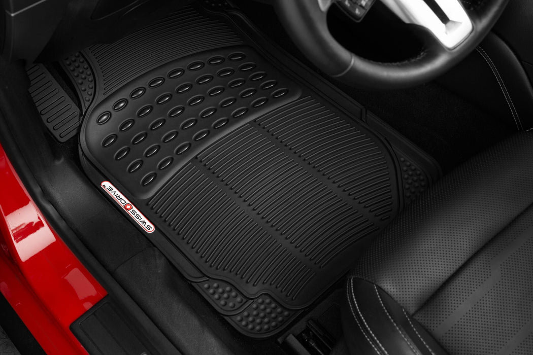 Swiss Drive All Weather Floor Mat 4 Piece Black