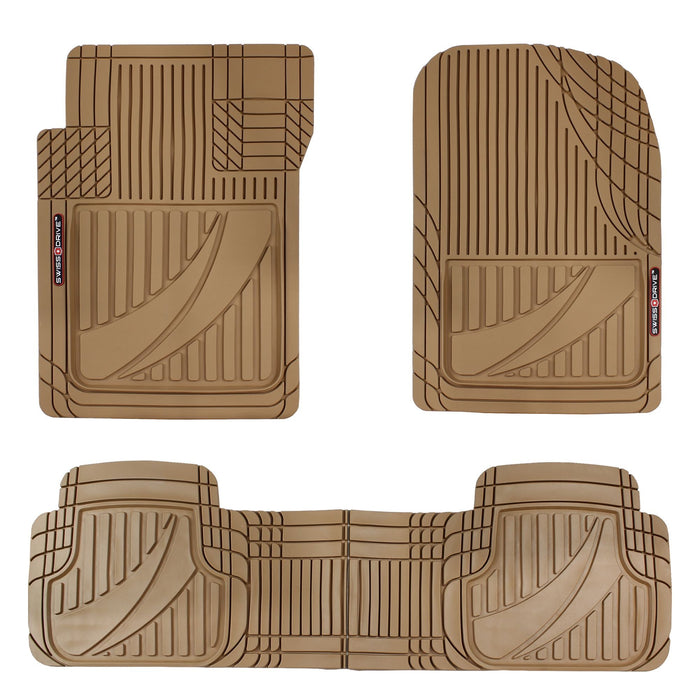 Swiss Drive All Weather Floor Mat 3 Piece Beige